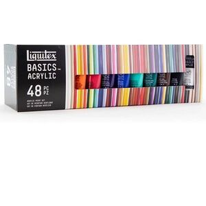 NEW SEALED! 48 Liquitex BASICS Acrylic Paint Tube Set EACH 22ml/0.74 Oz